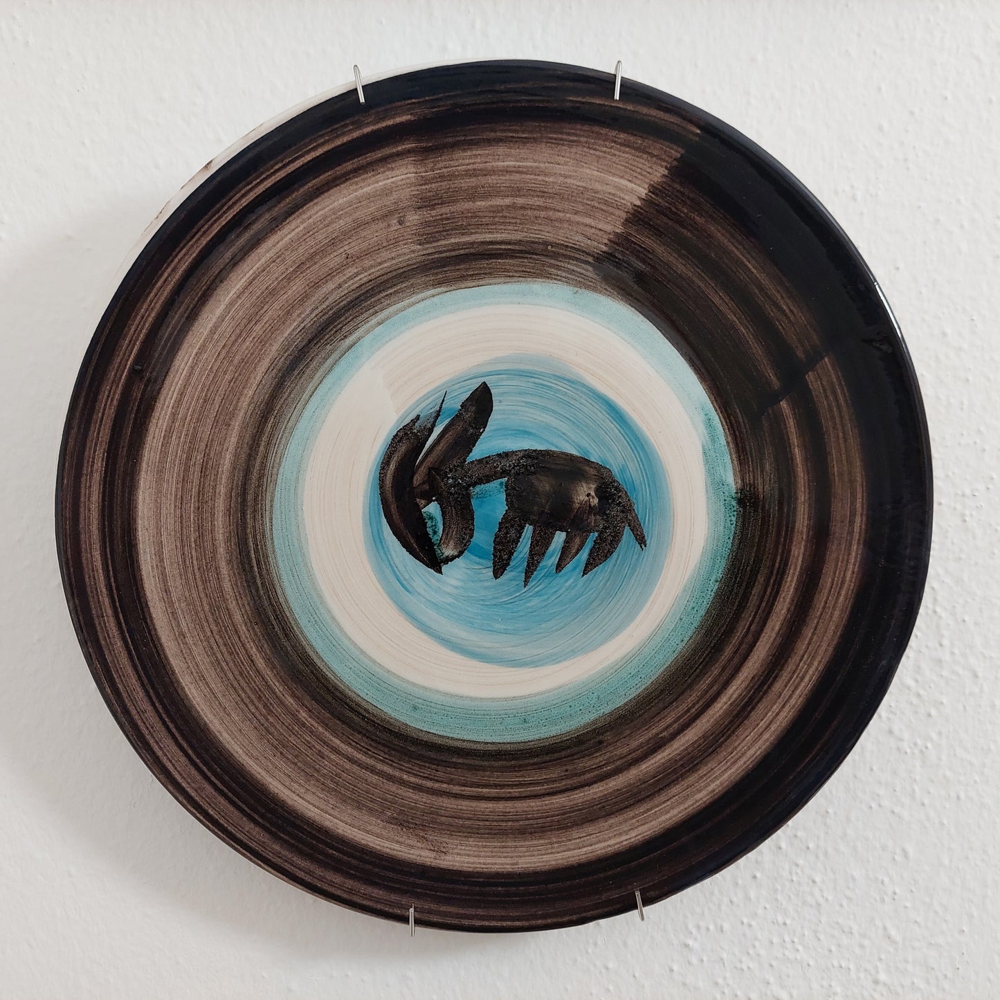 PIANO piatto decorativo terra-azzurro