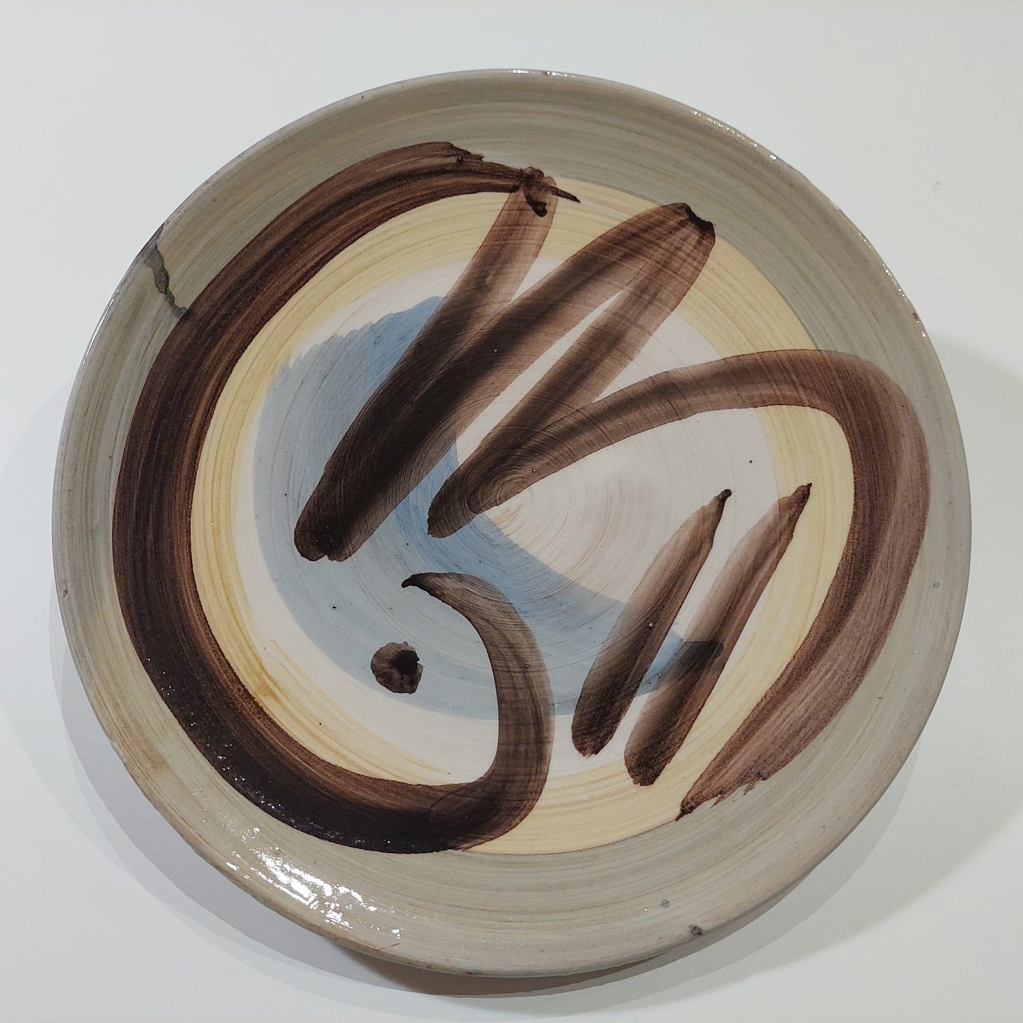 PIANO piatto decorativo azzurro-verde