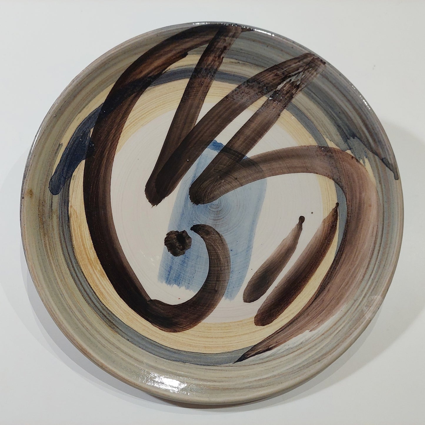 PIANO piatto decorativo azzurro-verde